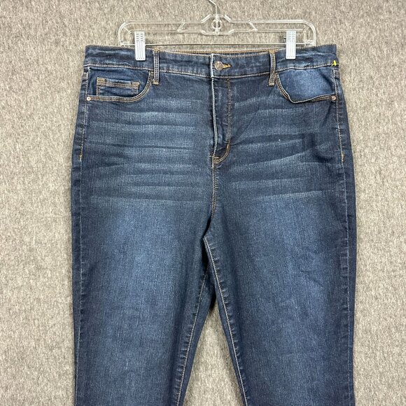 Social Standard By Sanctuary Womens 16/33 High-Rise Skinny Jeans Dark Wash - Picture 6 of 14